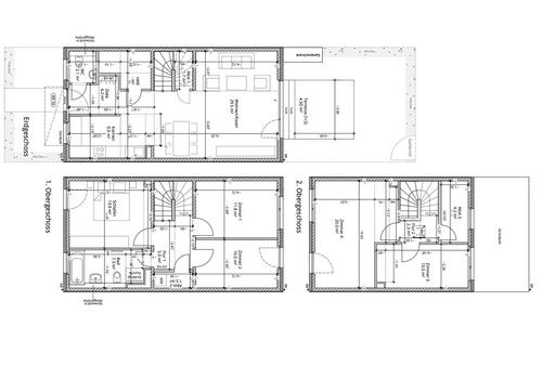 Grundriss mit Massen