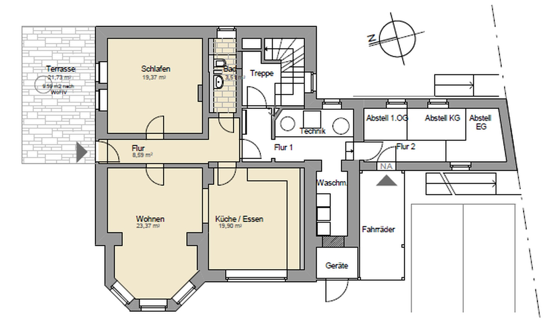 Grundriss Terrassengeschoss