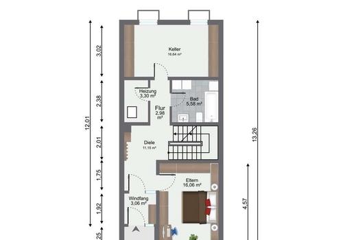 Grundriss Erdgeschoss - Keller