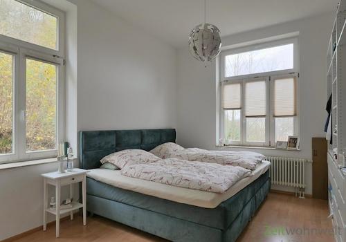 Blick ins Schlafzimmer