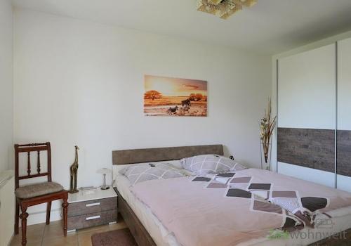 Blick ins Schlafzimmer