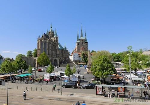 Blick zum Erfurter Dom