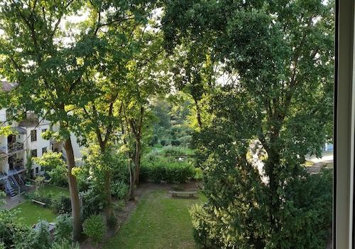 Blick in Garten aus WZ links