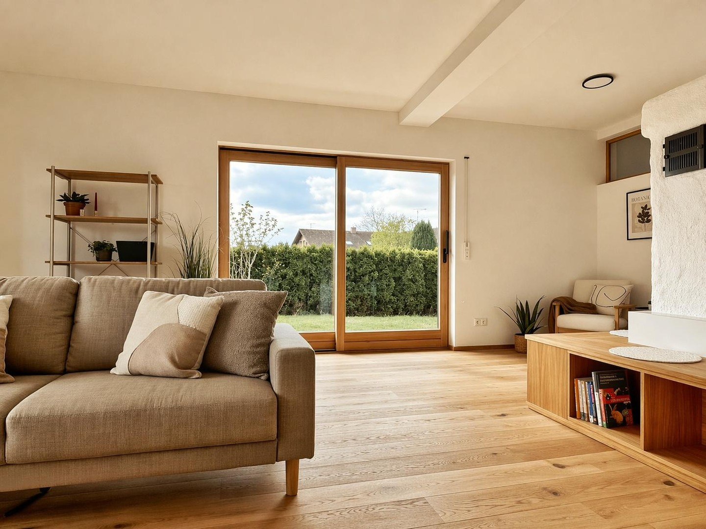 Wohnzimmer mit Kamin