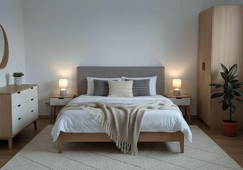 Schlafzimmer eingerichtet