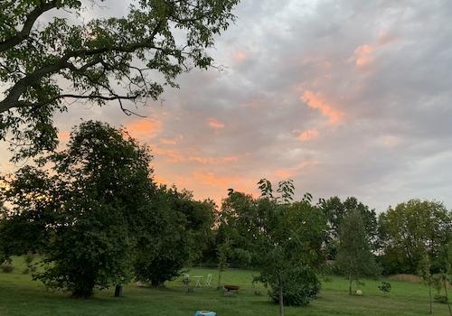 Himmel vom Balkon im Sommer