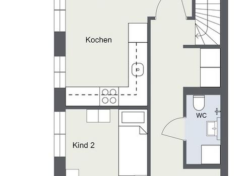 2 KiZi, Bad, Gäste WC, Wohnber