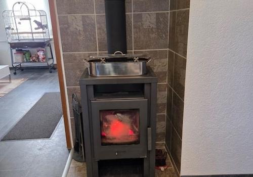 Holzofen Esszimmer