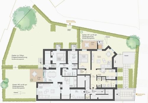 Grundriss Gartengeschoss