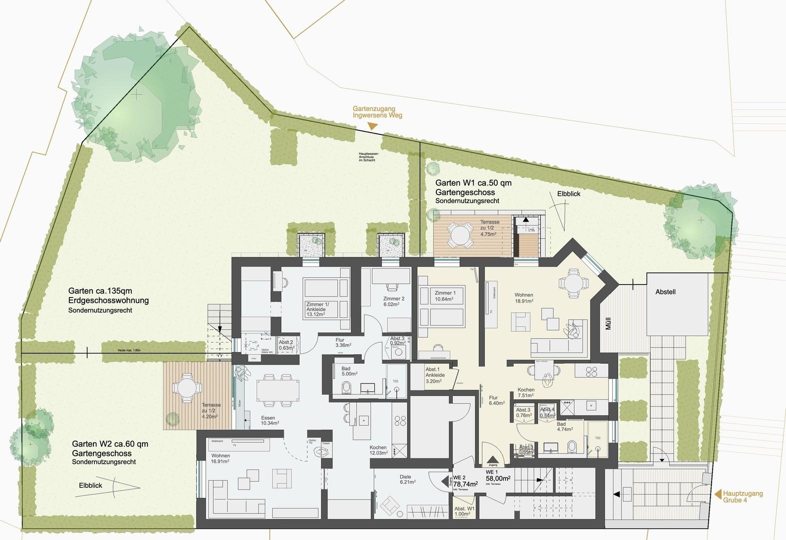 Grundriss Gartengeschoss