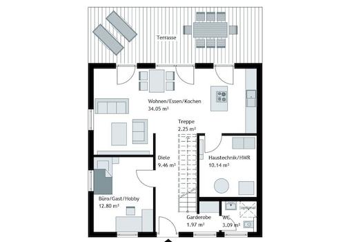 Grundriss Ergeschoss