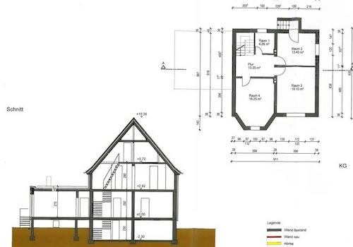 Grundriss KG und Schnitt