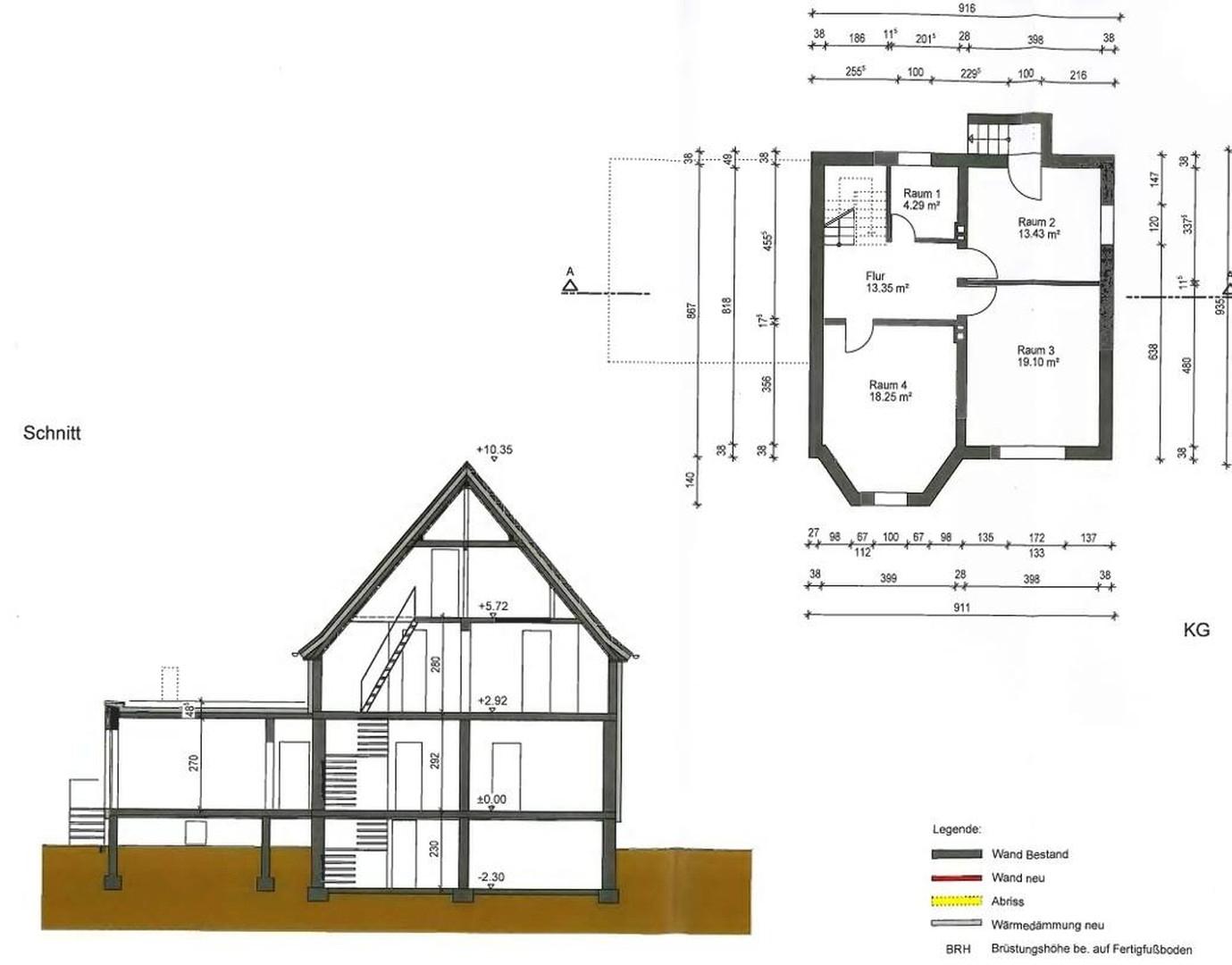 Grundriss KG und Schnitt