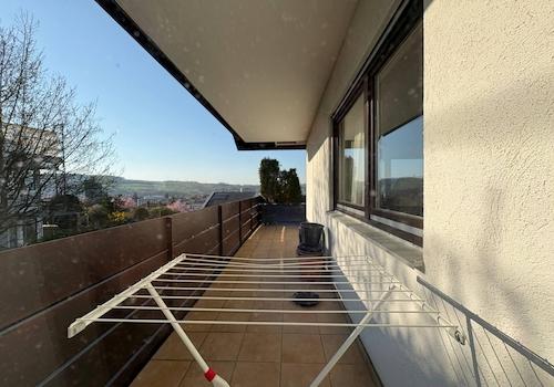 Blick Badezimmerfenster