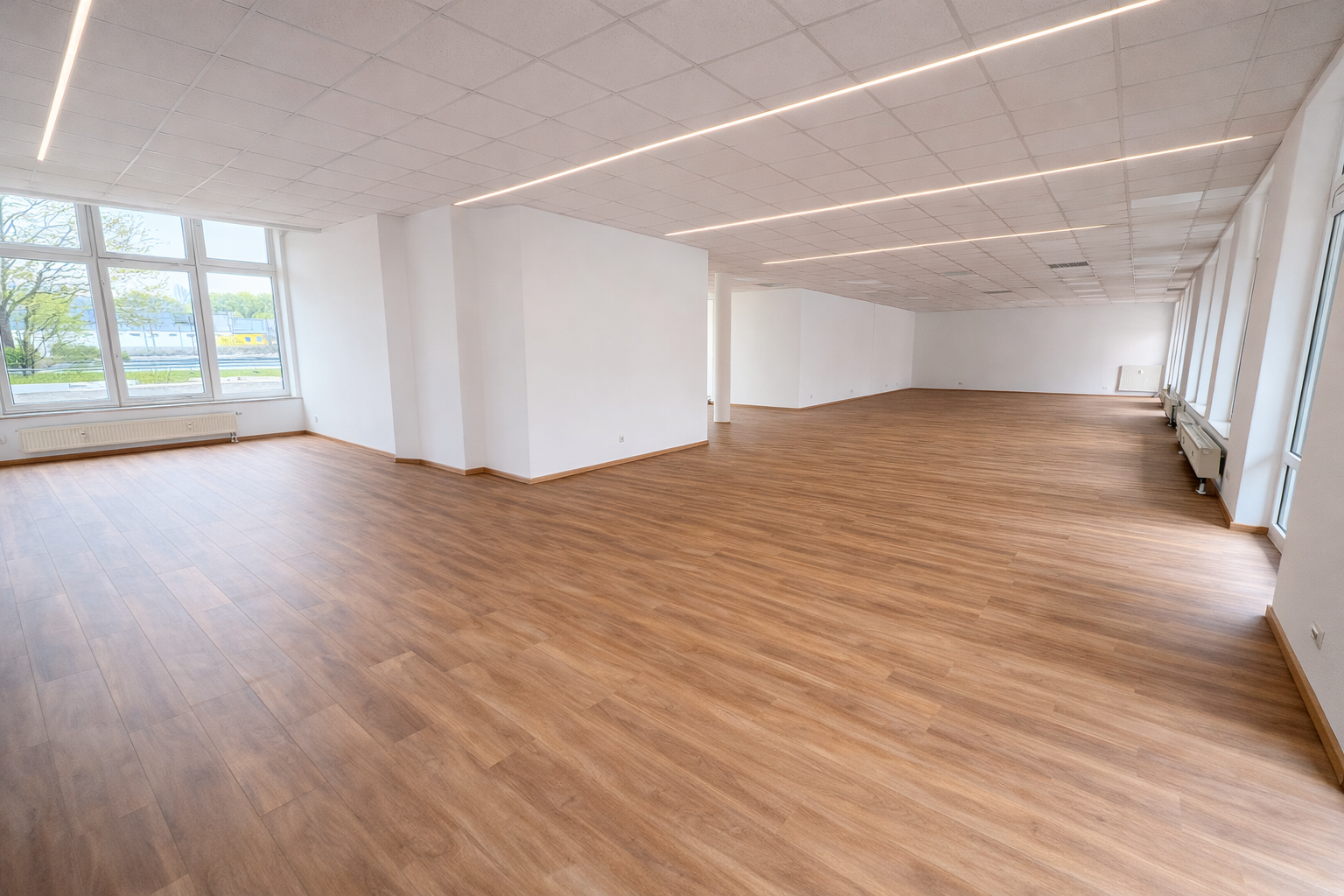 Weitläufige Fläche mit flexibler Raumaufteilung