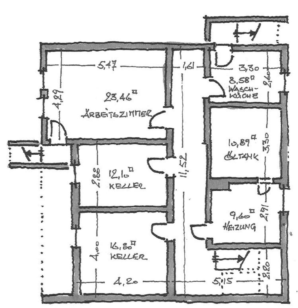 Grundriss Untergeschoß