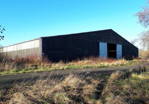 Halle Blick auf die Rückseite