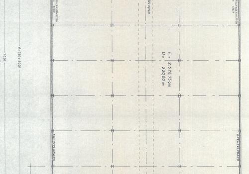 Grundriss Lagerhalle mit Maßen