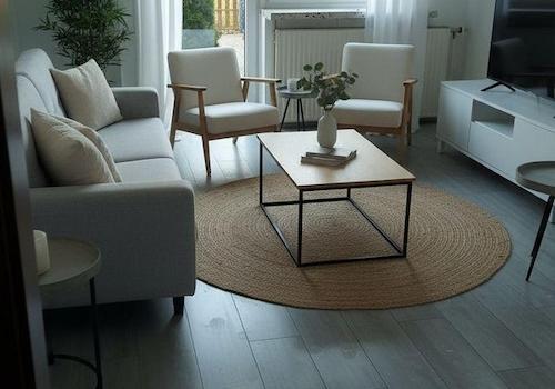 Wohnzimmer eingerichtet