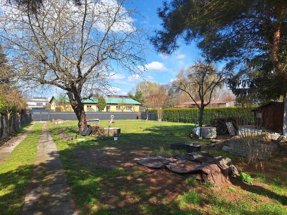 Blick auf das Grundstück