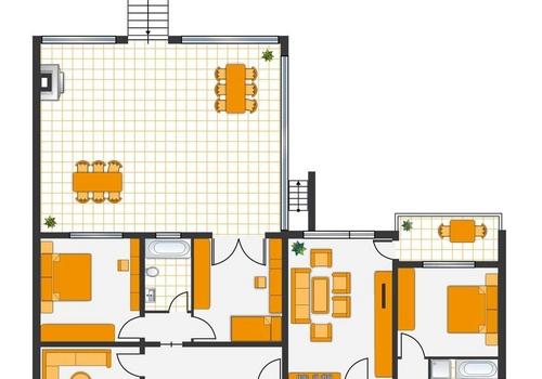  Grundriss Erdgeschoss Whg. links und rechts