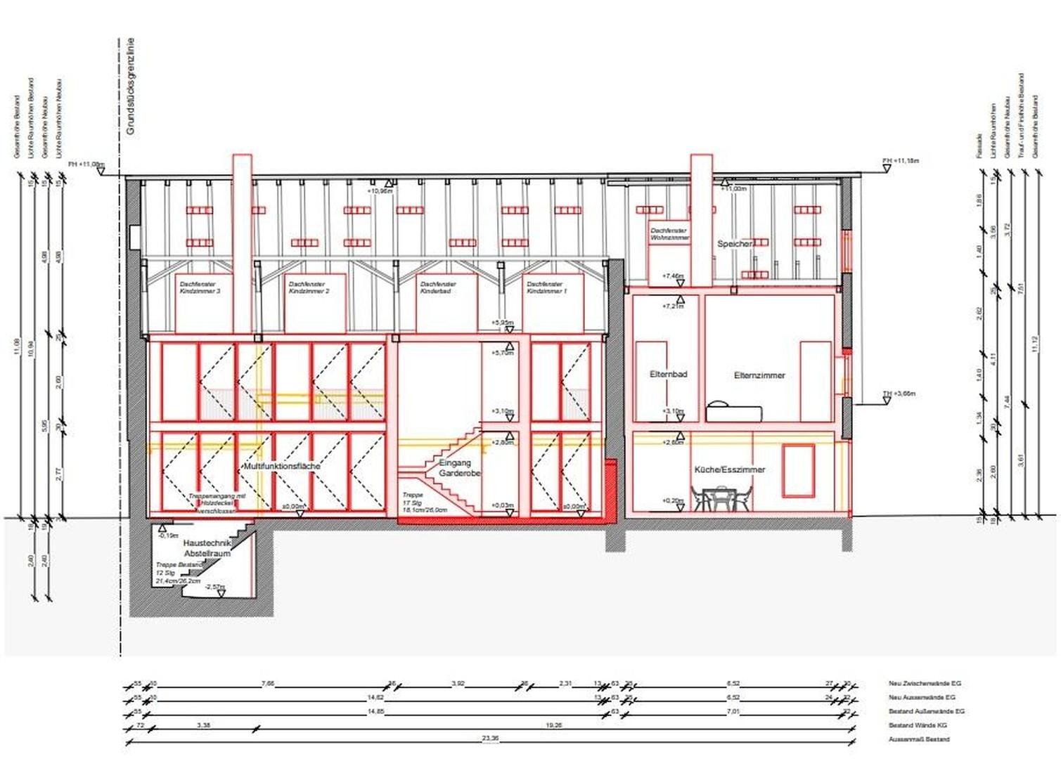 geplante Ansicht nach innen