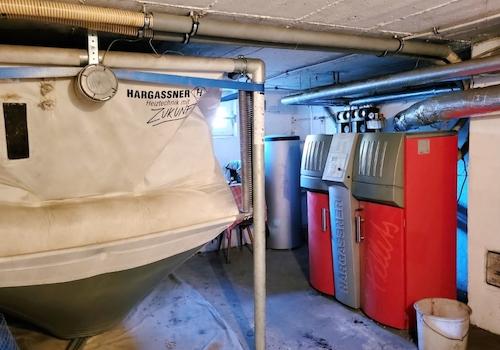 Moderne Pelletheizung