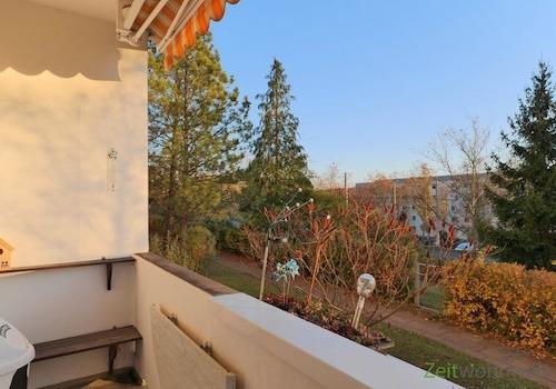 Balkonausblick in der herbstlichen Abendsonne