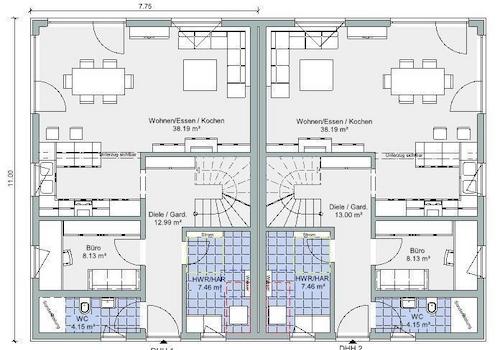 Twin 136 - Erdgeschoss