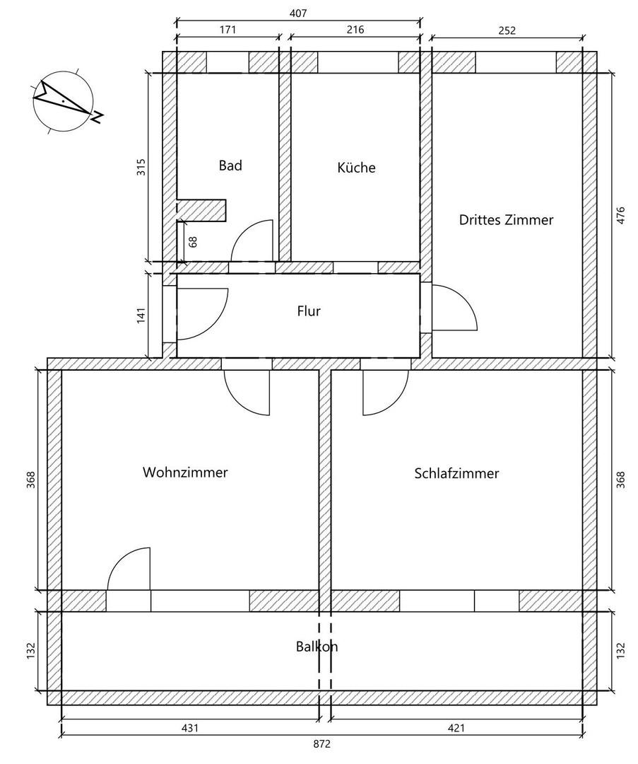 Grundrisse 3 Zimmer Wohnung