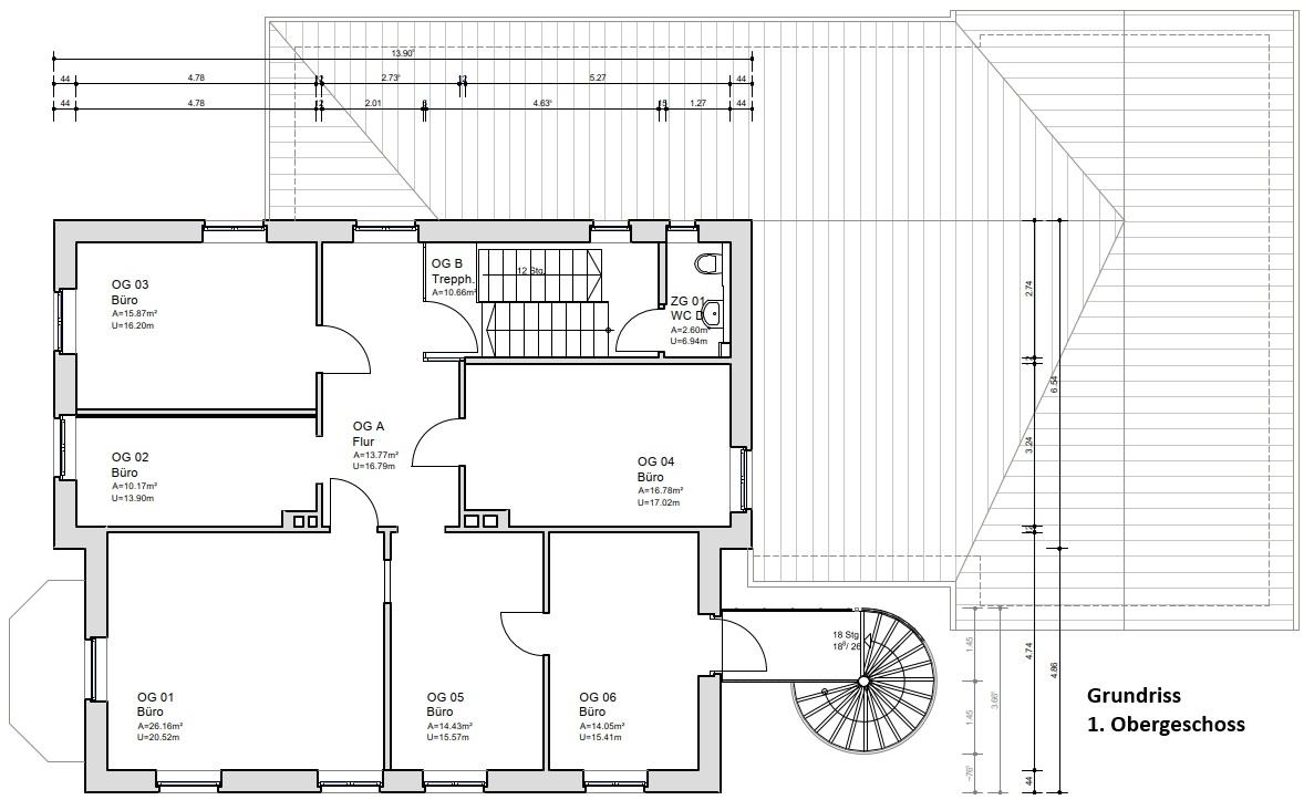 Grundriss 1. Obergeschoss