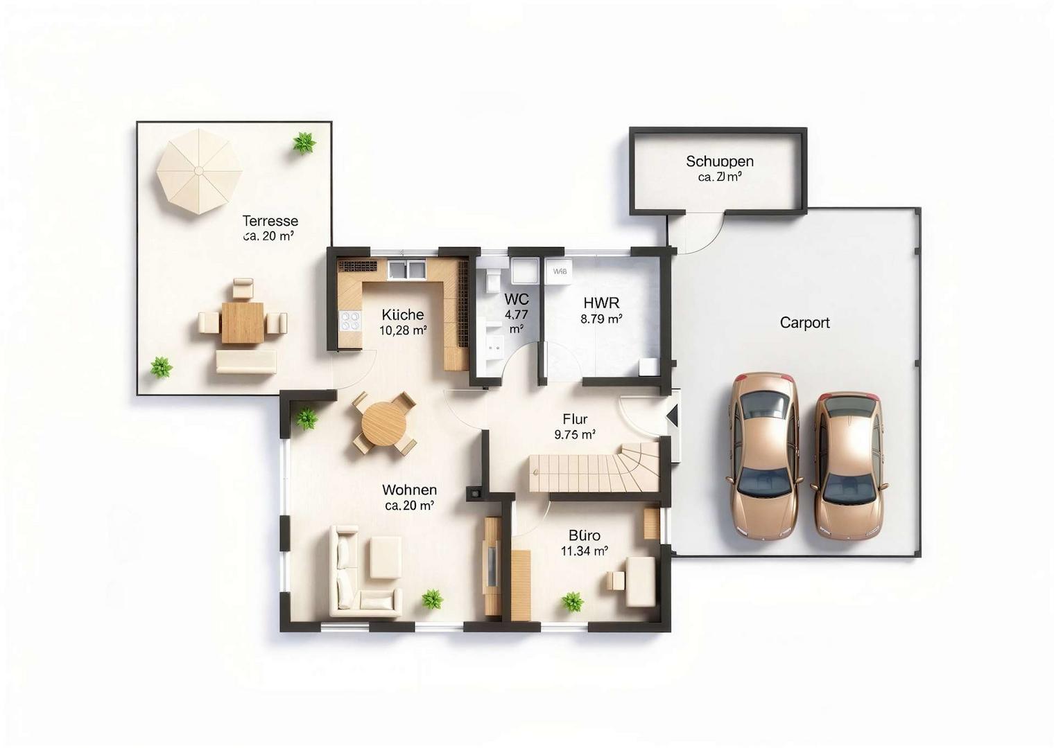 Grundriss EG ca.74,78m²