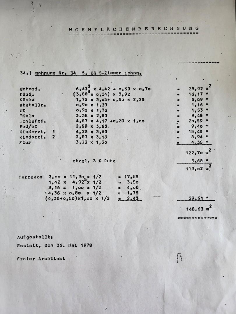 Wohnflächenberechnung