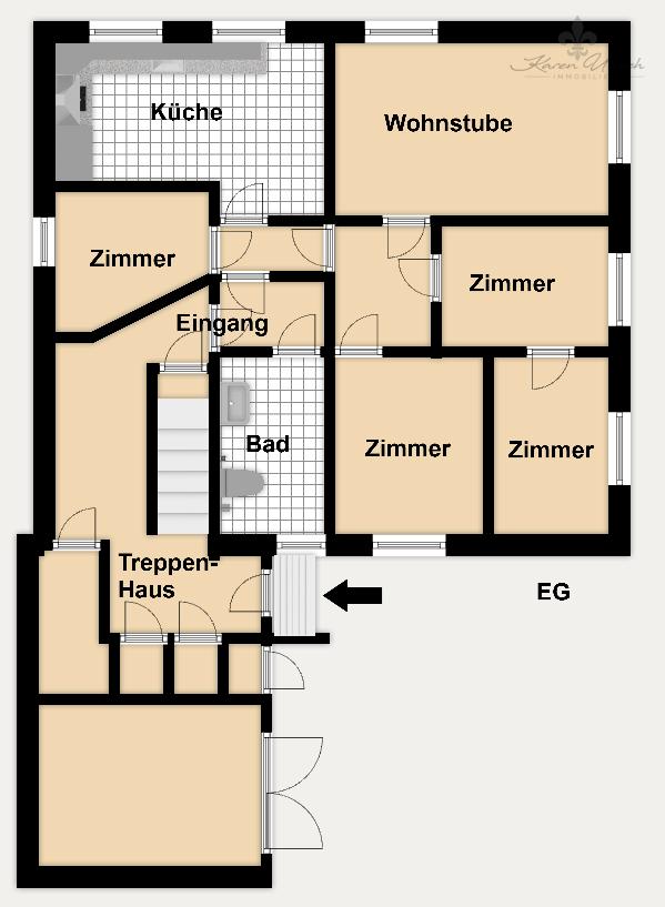 Grundriss Farbig - EG