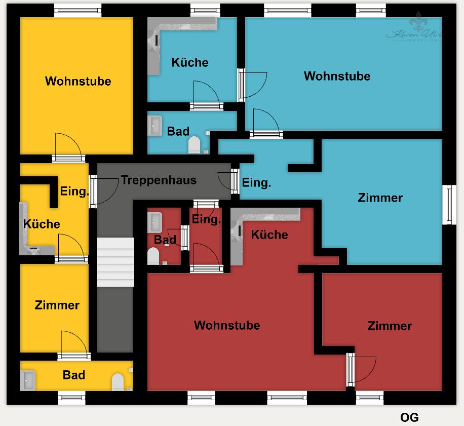 Grundriss Farbig- OG