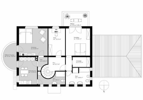 Grundriss Obergeschoss