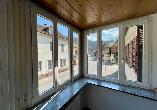 Atrium in Wohnzimmer - Blick Ost