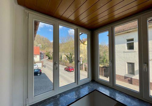 Atrium in Wohnzimmer - Blick West