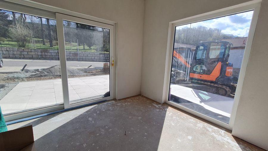 Blick aus dem Wohnzimmer (wird noch gefliest)