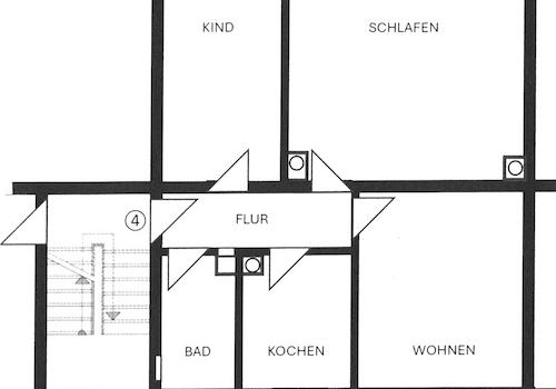 Grundriss der Wohnung