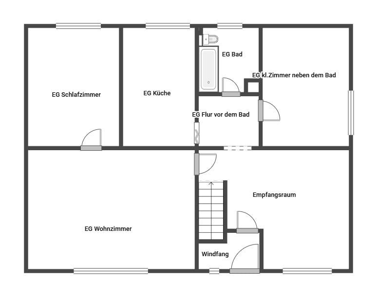 EG Raumanordnung in Ihrem Haus