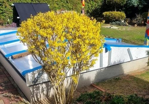 Pool - ehemals für Koifische, kleines Solarwerk