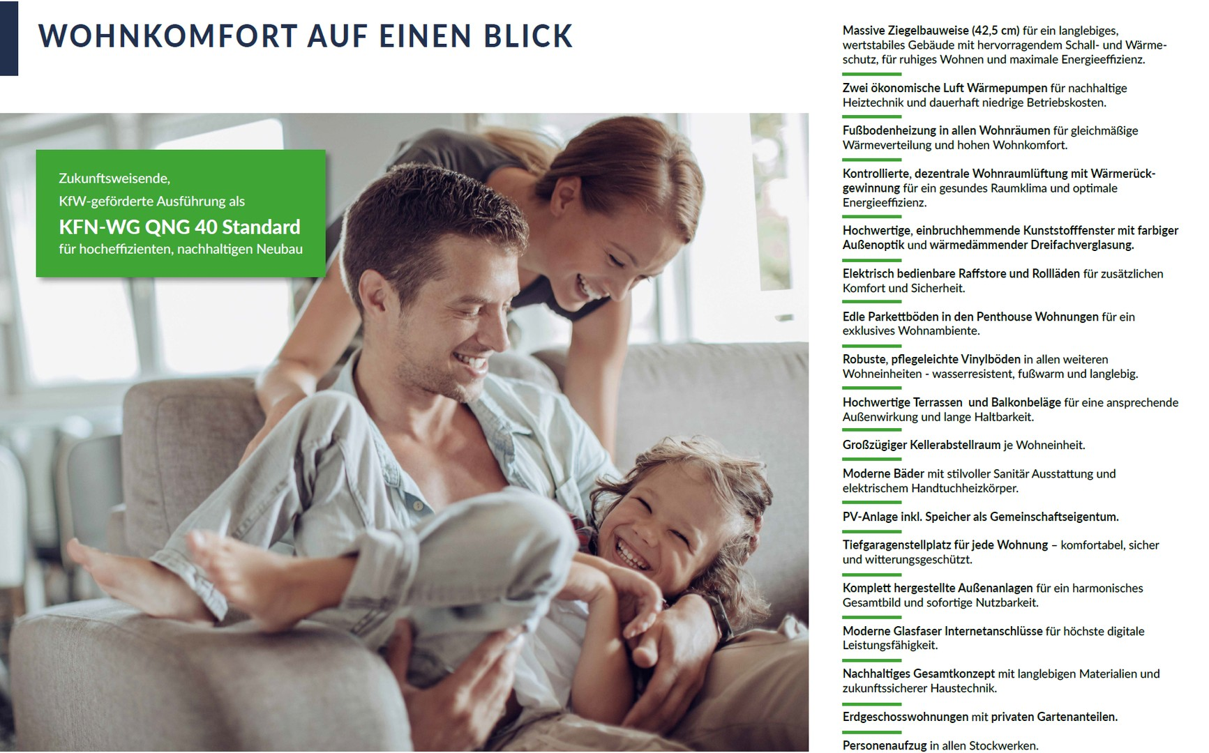 Wohnkomfort auf einen Blick