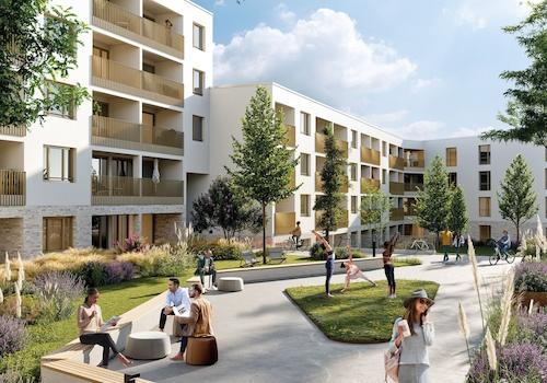 Innenhof mit Apartments