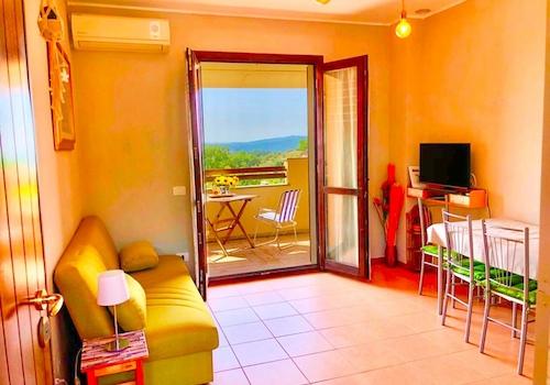 Wohnbereich mit Schlafcouch