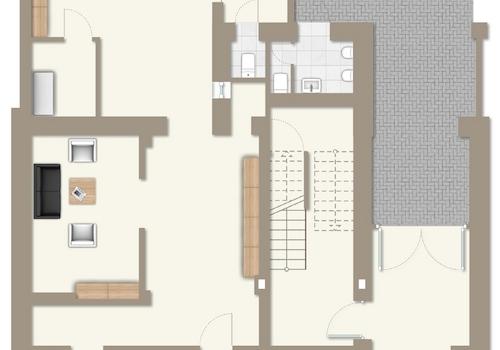 Grundriss Vorderhaus mit Ladenlokal