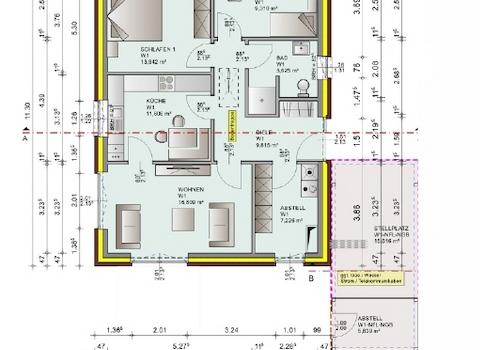 Grundrisszeichnung - Erdgeschoss