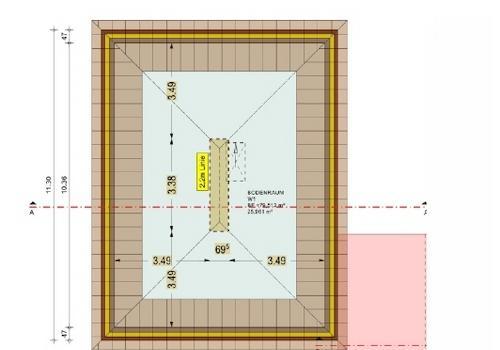Grundrisszeichnung - Dachgeschoss