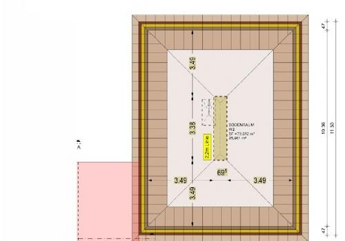 Grundrisszeichnung - Dachgeschoss