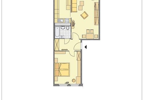Grundriss mit Möblierung